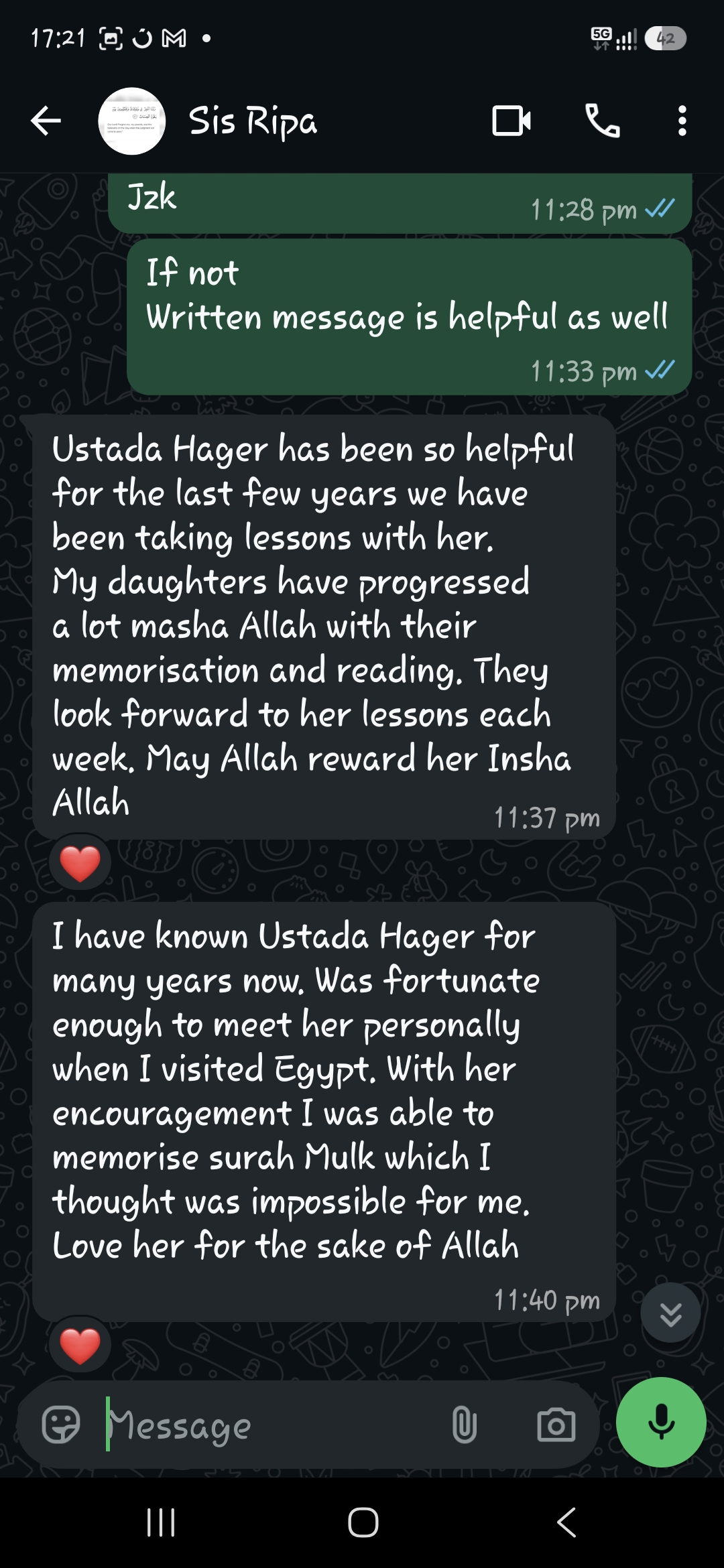 Student review from Sis Ripa