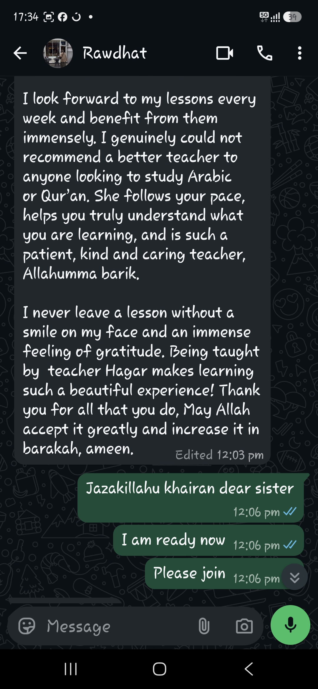 Student review from Rawdhat